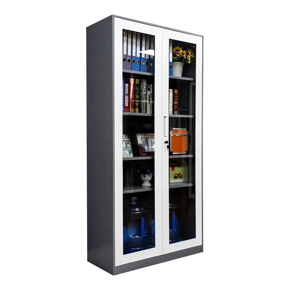 Filling Cabinets for Book Furniture Glass Door Steel Customized School Office Filing Cabinet