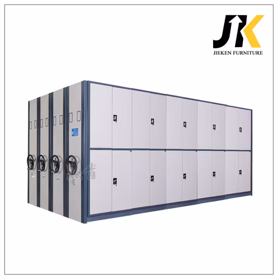 学校、アーカイブ、スチール保管用のモバイルファイリングキャビネット用の省スペースモバイルコンパクター